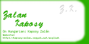 zalan kaposy business card